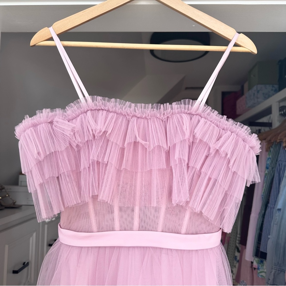 Charmante Off-the-Shoulder Tulle Gown - Picture 3 of 7